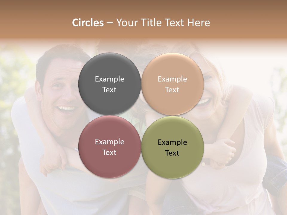 A Family Is Smiling For The Camera PowerPoint Template