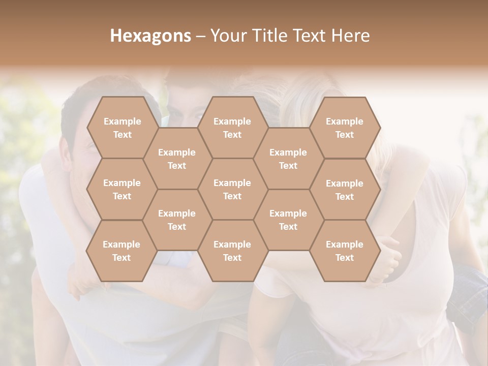 A Family Is Smiling For The Camera PowerPoint Template