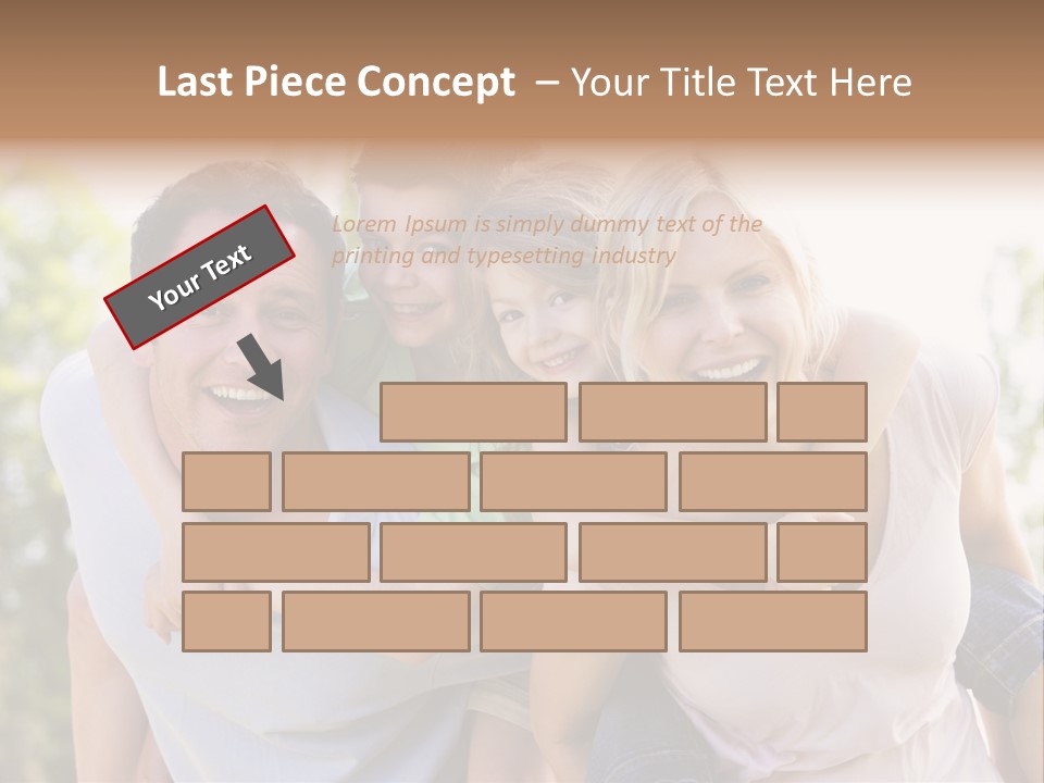A Family Is Smiling For The Camera PowerPoint Template