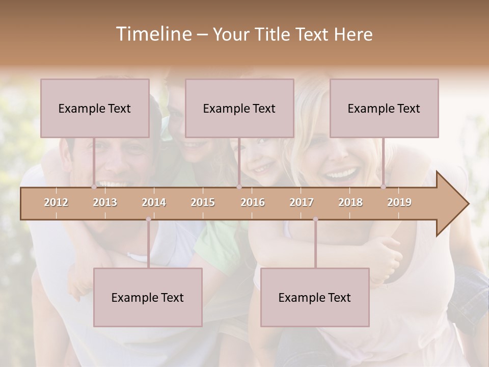 A Family Is Smiling For The Camera PowerPoint Template