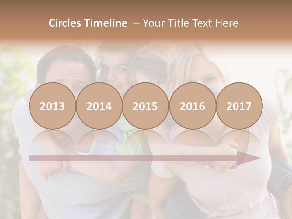 A Family Is Smiling For The Camera PowerPoint Template
