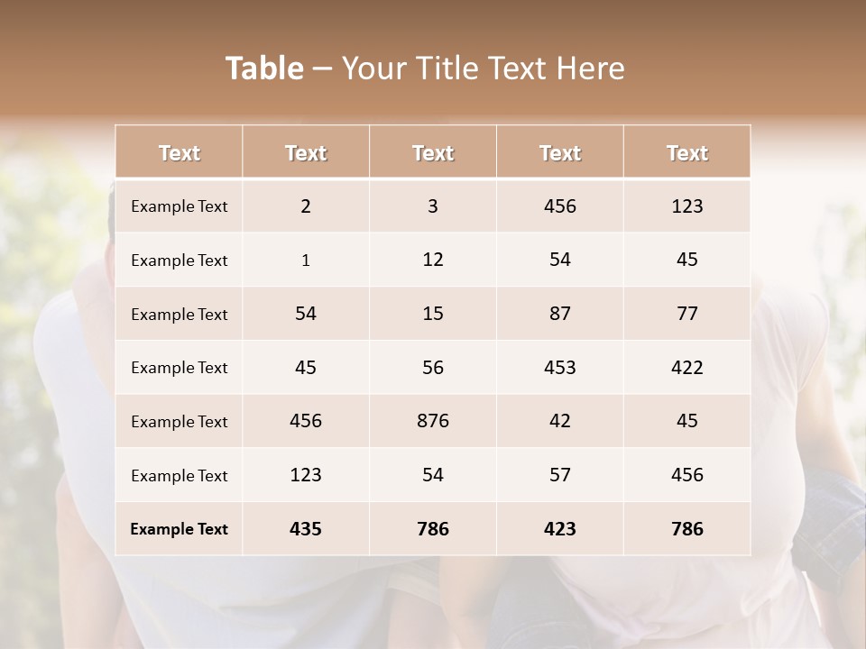 A Family Is Smiling For The Camera PowerPoint Template