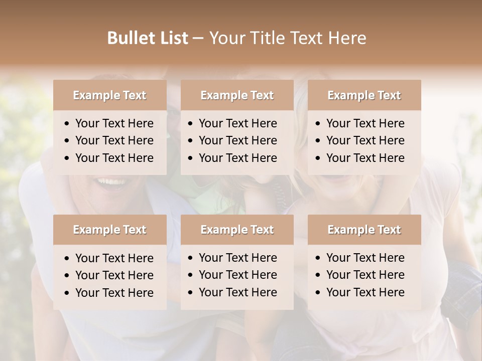 A Family Is Smiling For The Camera PowerPoint Template