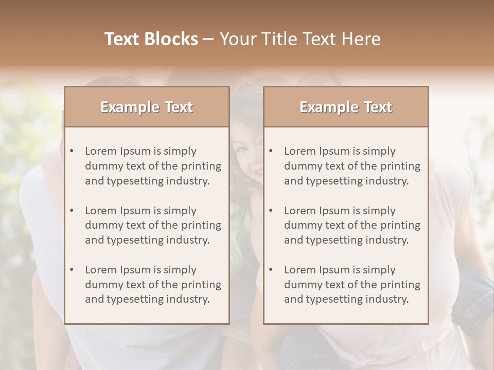 A Family Is Smiling For The Camera PowerPoint Template