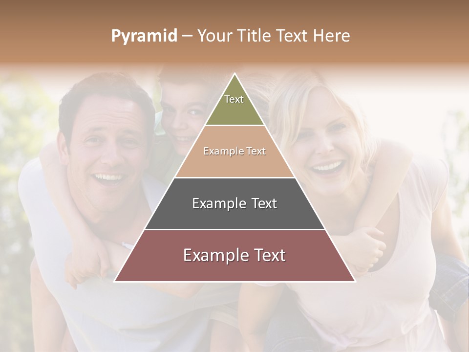 A Family Is Smiling For The Camera PowerPoint Template