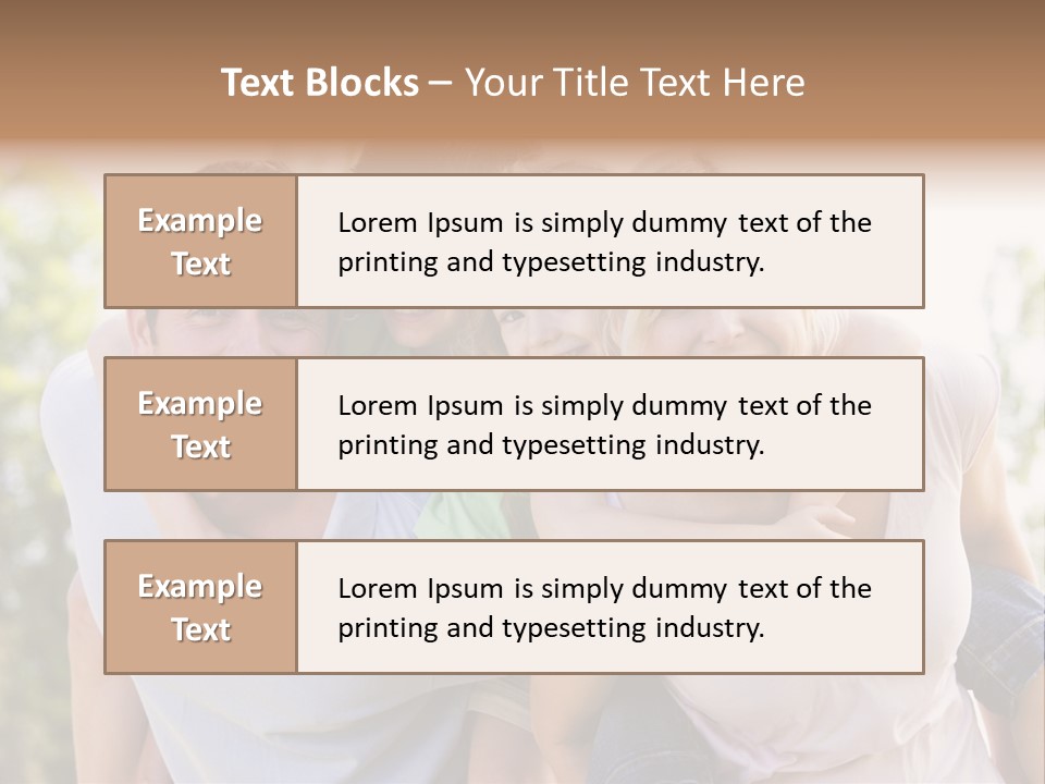 A Family Is Smiling For The Camera PowerPoint Template