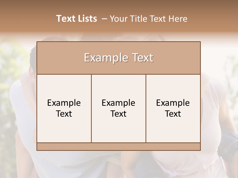 A Family Is Smiling For The Camera PowerPoint Template