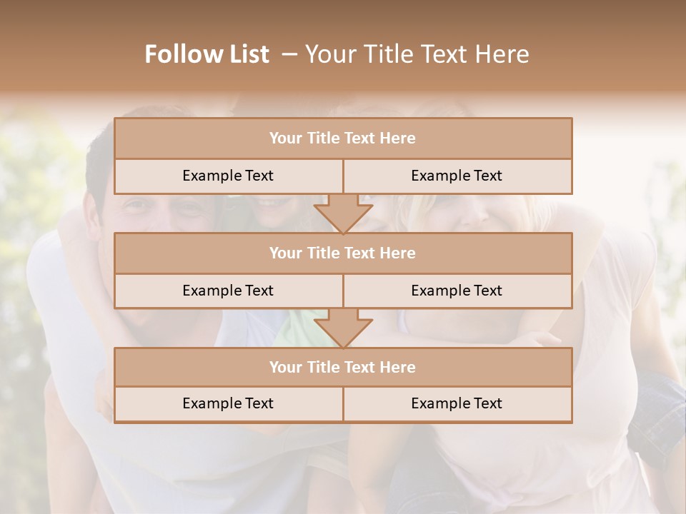 A Family Is Smiling For The Camera PowerPoint Template