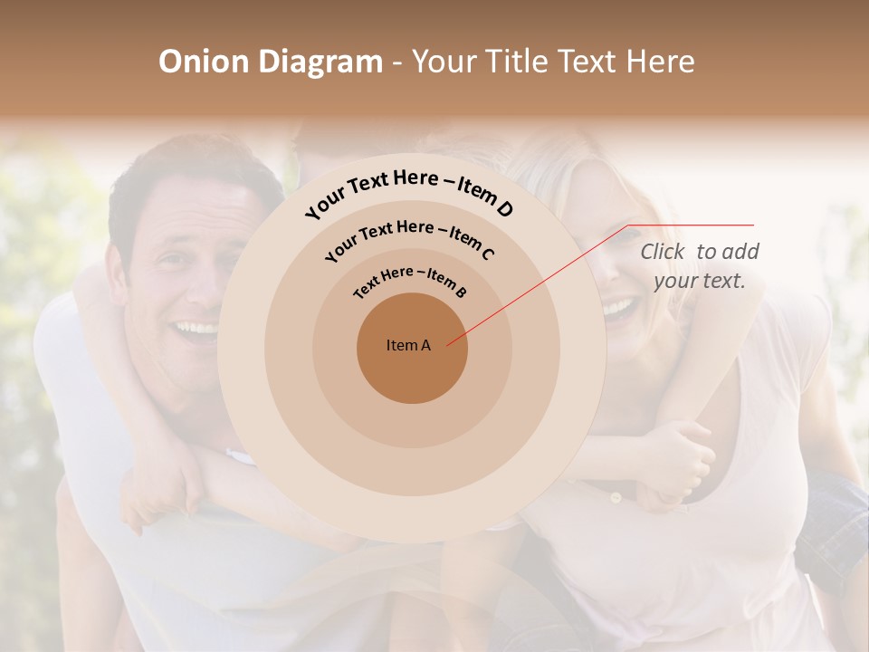 A Family Is Smiling For The Camera PowerPoint Template