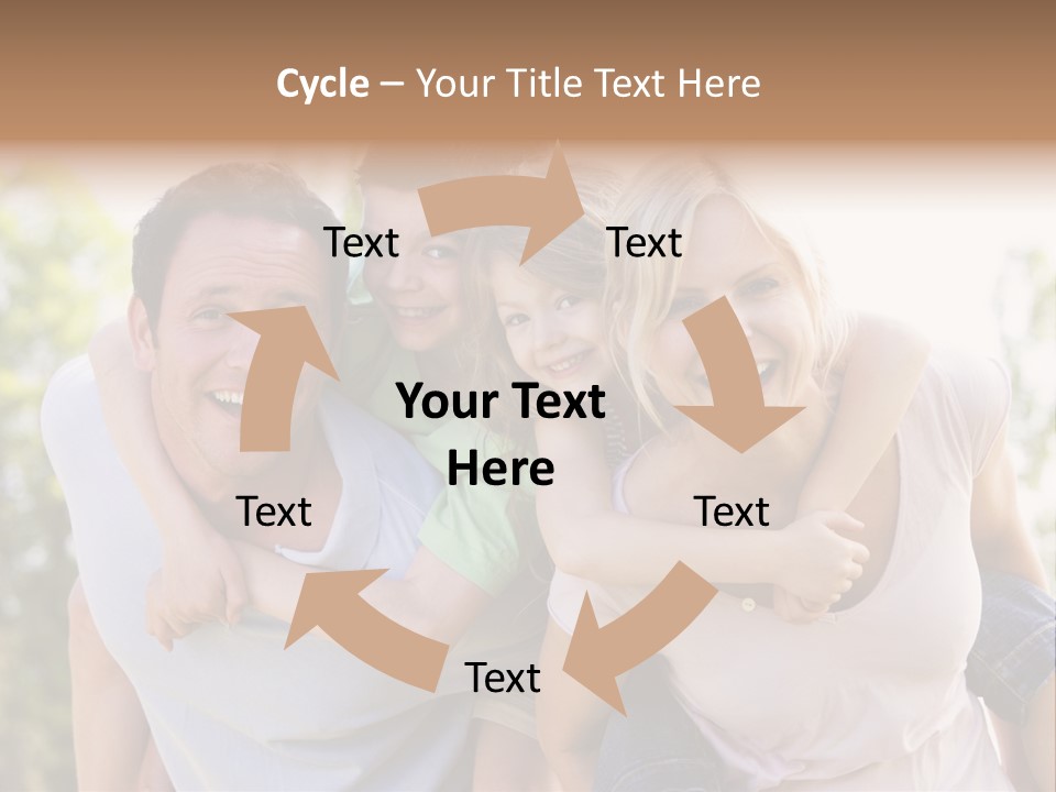 A Family Is Smiling For The Camera PowerPoint Template