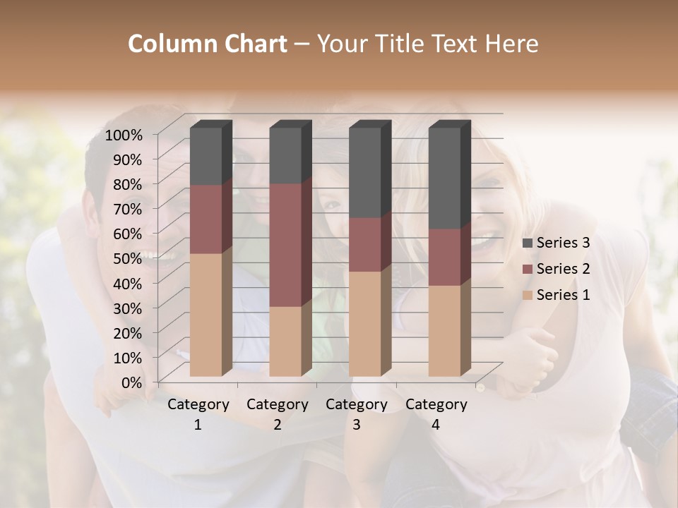 A Family Is Smiling For The Camera PowerPoint Template