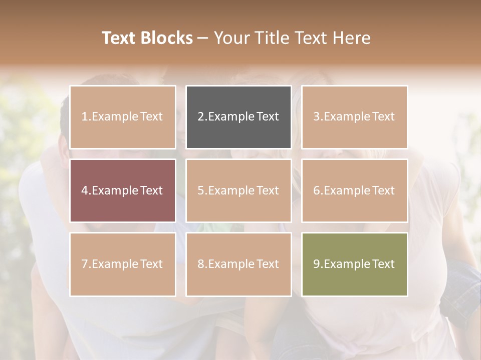 A Family Is Smiling For The Camera PowerPoint Template