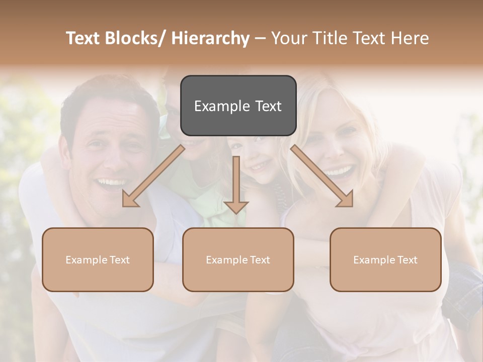 A Family Is Smiling For The Camera PowerPoint Template