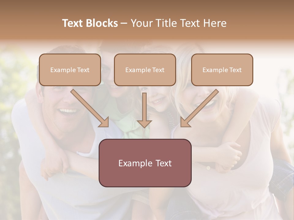 A Family Is Smiling For The Camera PowerPoint Template