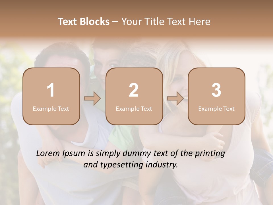 A Family Is Smiling For The Camera PowerPoint Template