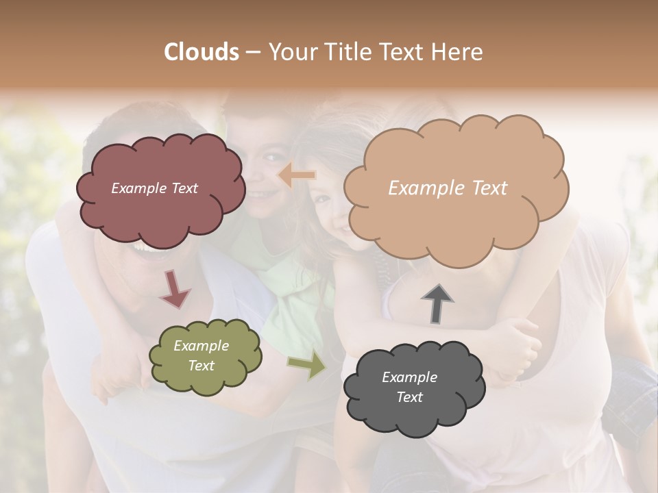 A Family Is Smiling For The Camera PowerPoint Template
