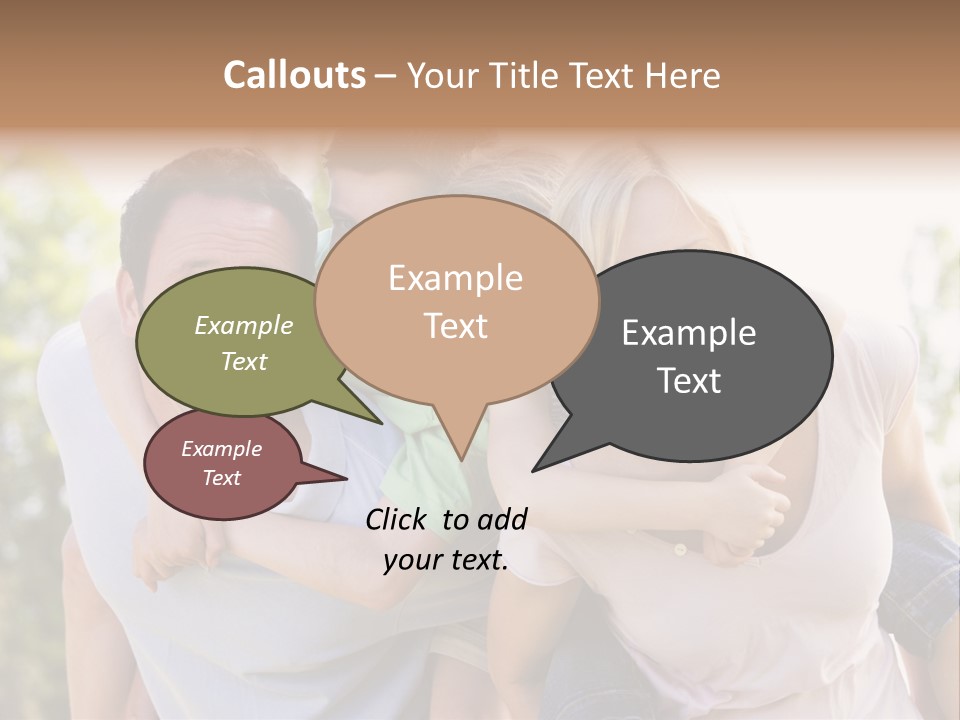 A Family Is Smiling For The Camera PowerPoint Template