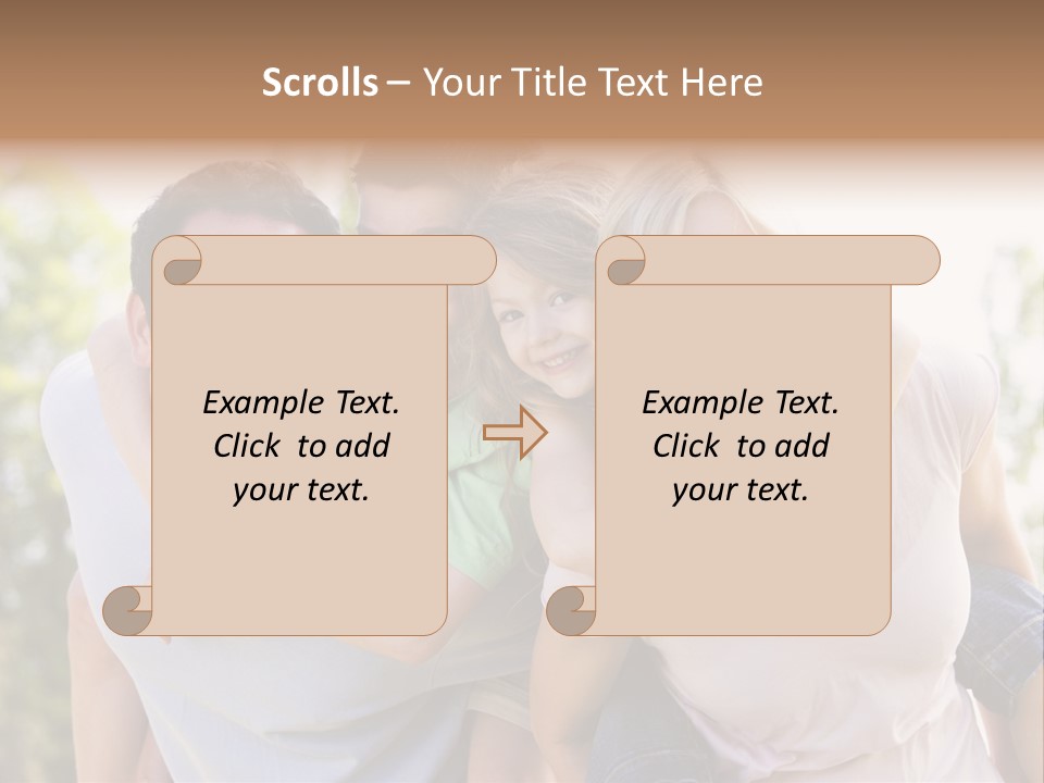 A Family Is Smiling For The Camera PowerPoint Template