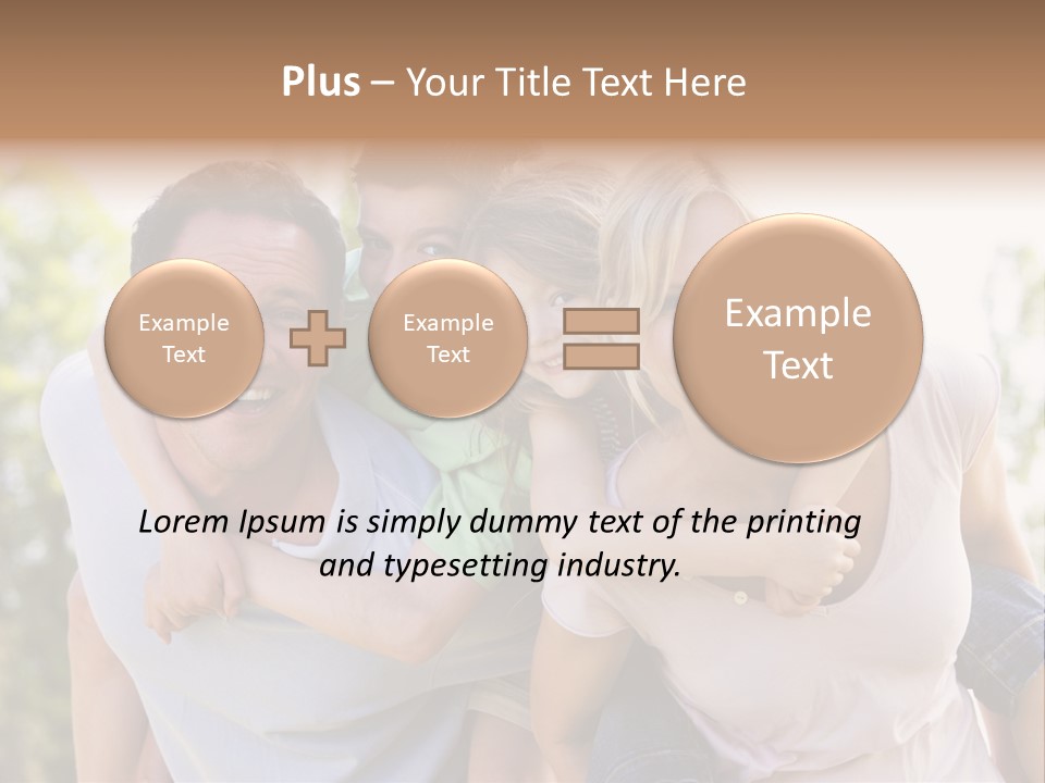 A Family Is Smiling For The Camera PowerPoint Template