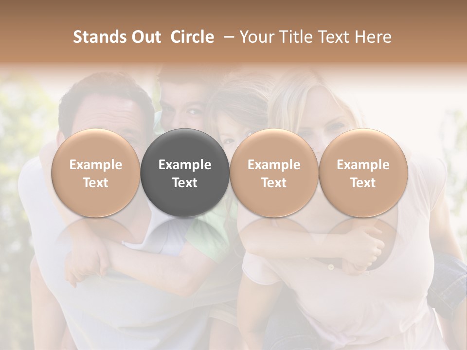 A Family Is Smiling For The Camera PowerPoint Template
