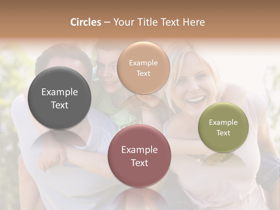 A Family Is Smiling For The Camera PowerPoint Template