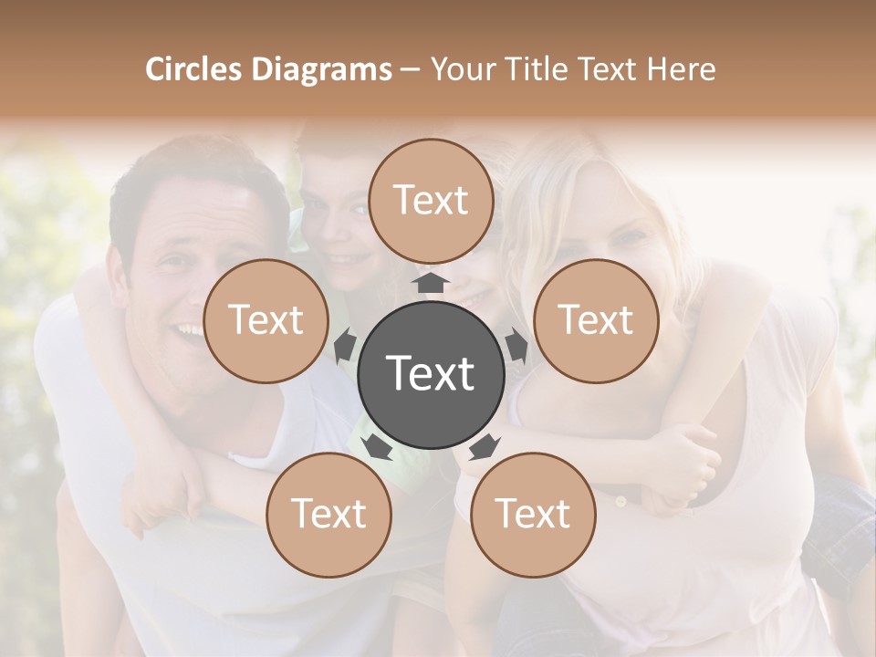 A Family Is Smiling For The Camera PowerPoint Template