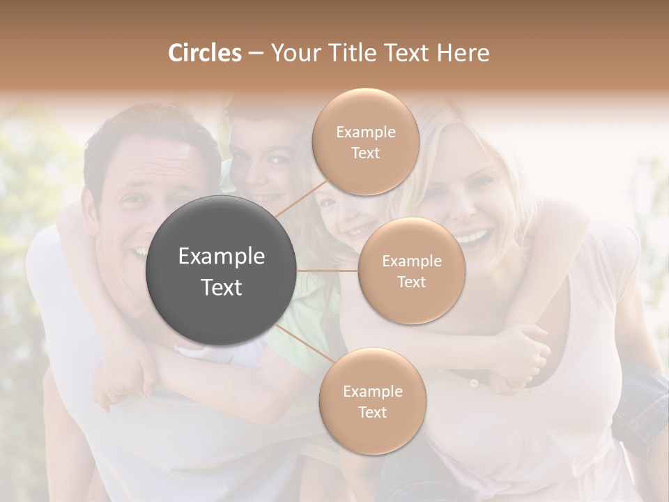 A Family Is Smiling For The Camera PowerPoint Template