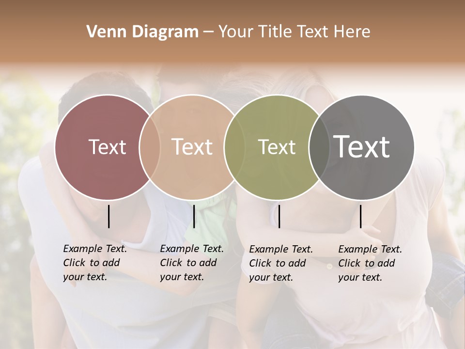 A Family Is Smiling For The Camera PowerPoint Template