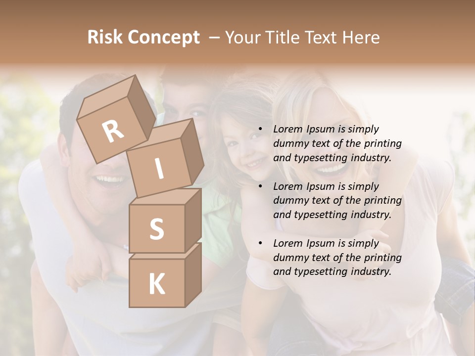 A Family Is Smiling For The Camera PowerPoint Template