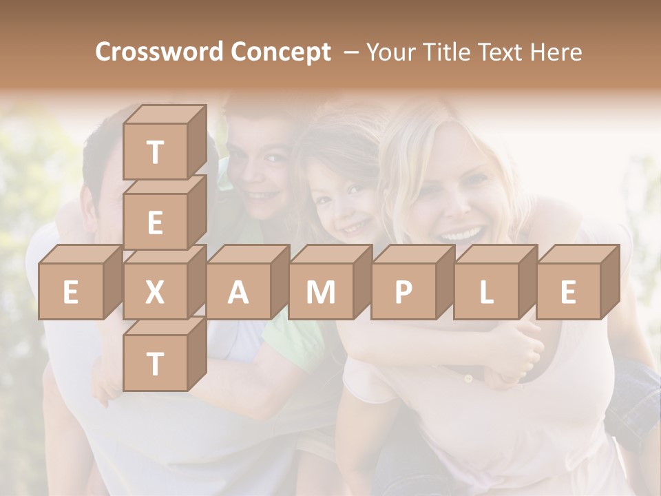 A Family Is Smiling For The Camera PowerPoint Template