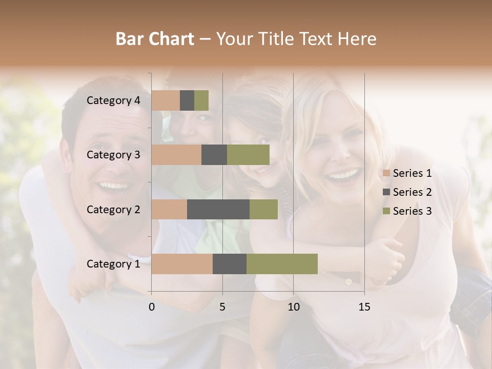 A Family Is Smiling For The Camera PowerPoint Template
