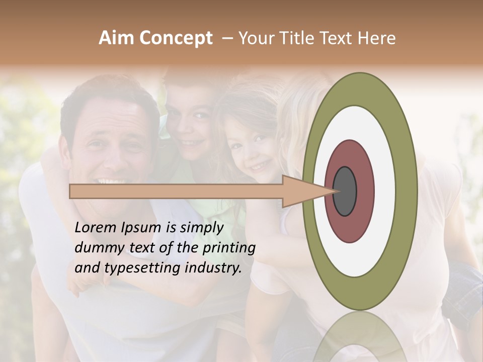 A Family Is Smiling For The Camera PowerPoint Template