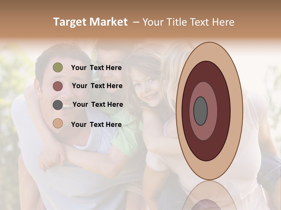 A Family Is Smiling For The Camera PowerPoint Template