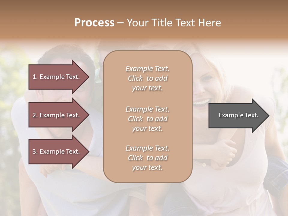 A Family Is Smiling For The Camera PowerPoint Template