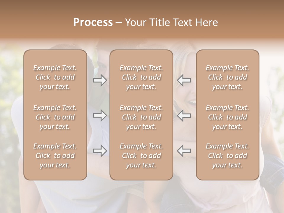 A Family Is Smiling For The Camera PowerPoint Template