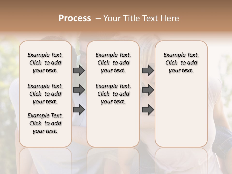 A Family Is Smiling For The Camera PowerPoint Template