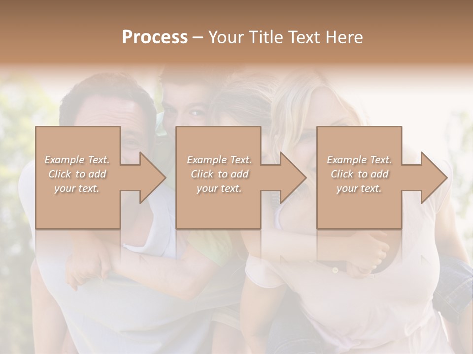A Family Is Smiling For The Camera PowerPoint Template