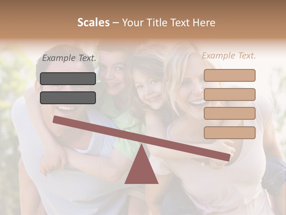 A Family Is Smiling For The Camera PowerPoint Template