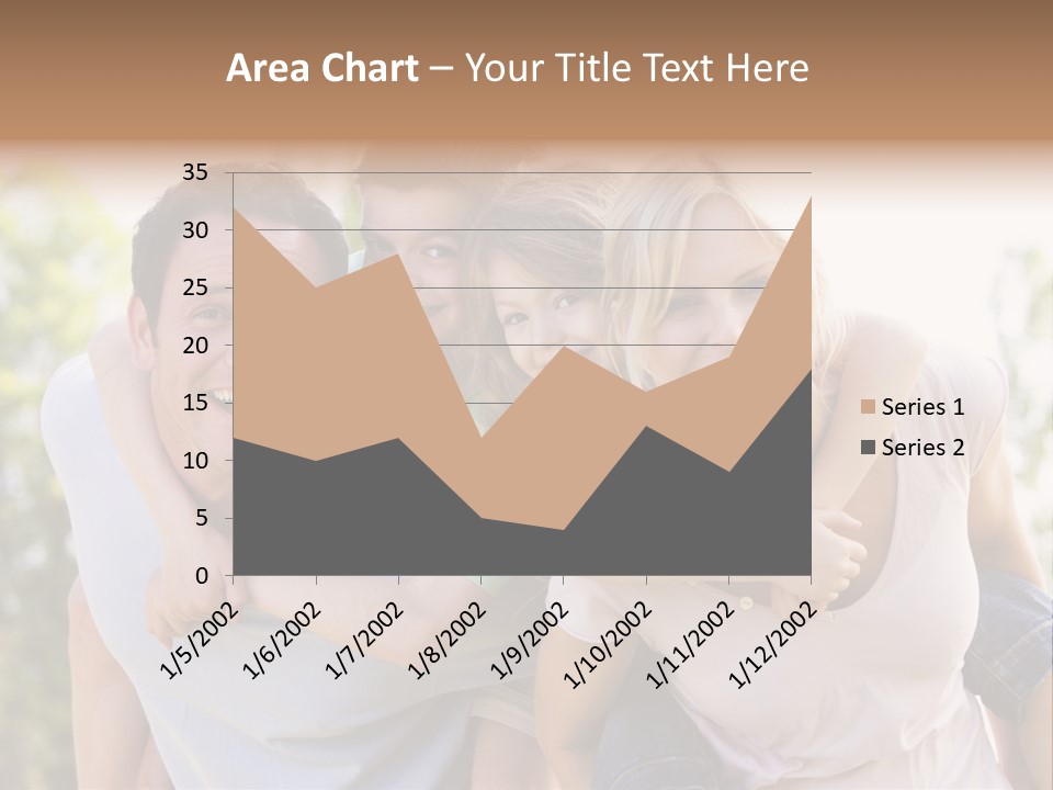 A Family Is Smiling For The Camera PowerPoint Template