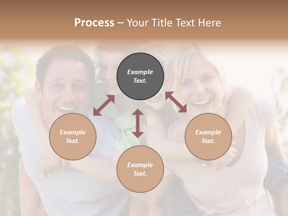 A Family Is Smiling For The Camera PowerPoint Template