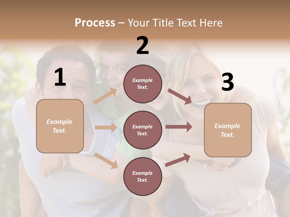 A Family Is Smiling For The Camera PowerPoint Template