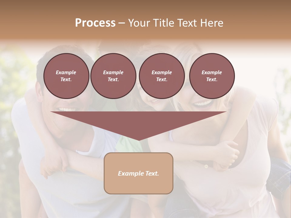 A Family Is Smiling For The Camera PowerPoint Template