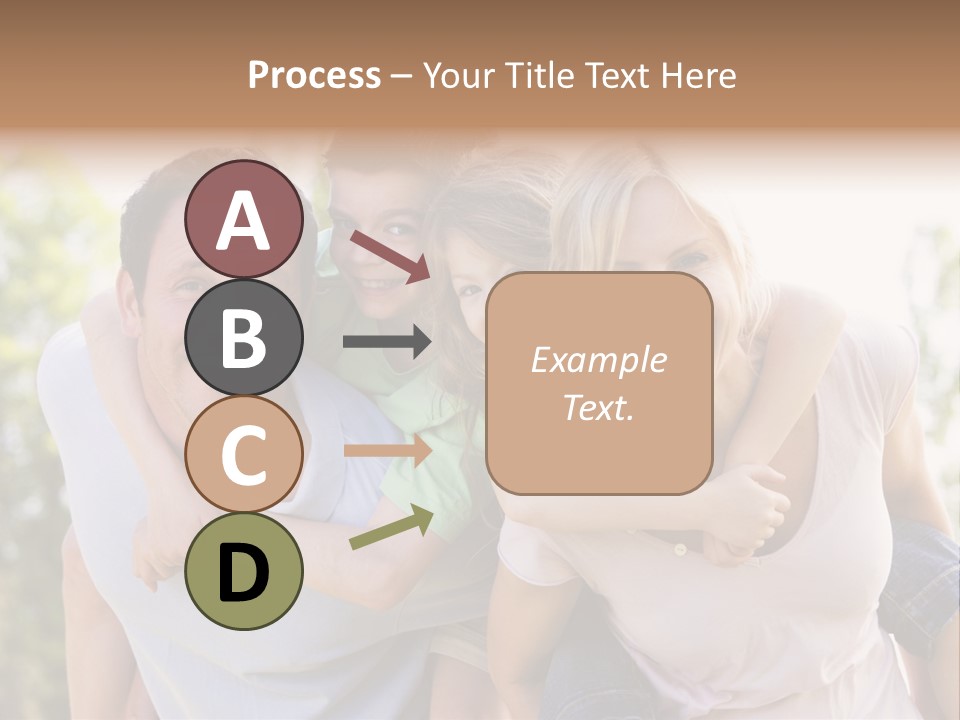 A Family Is Smiling For The Camera PowerPoint Template