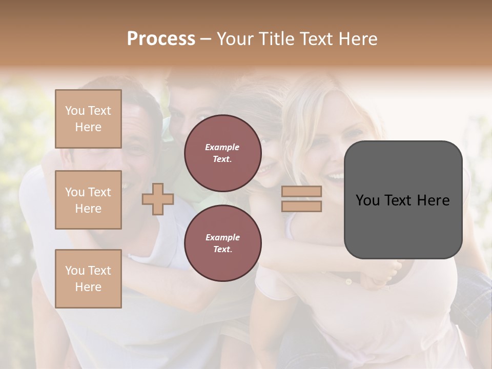 A Family Is Smiling For The Camera PowerPoint Template