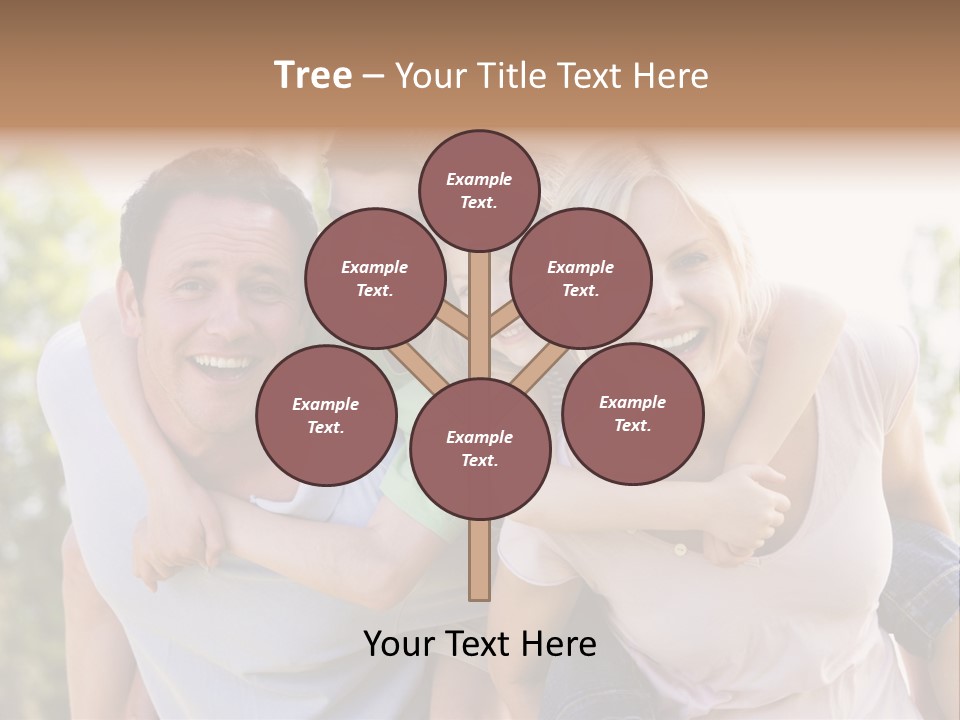 A Family Is Smiling For The Camera PowerPoint Template
