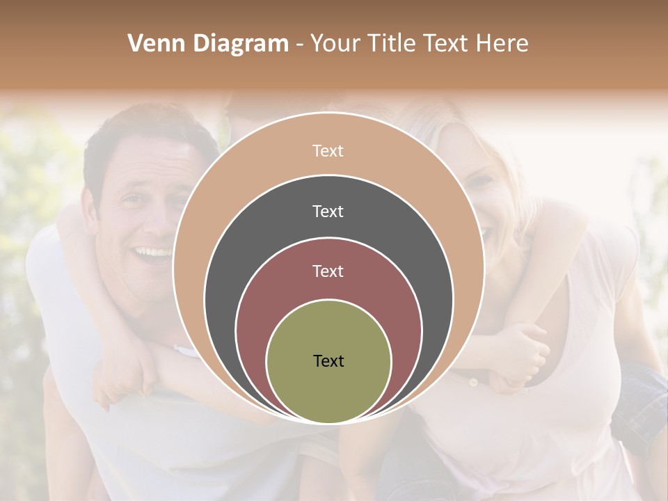 A Family Is Smiling For The Camera PowerPoint Template