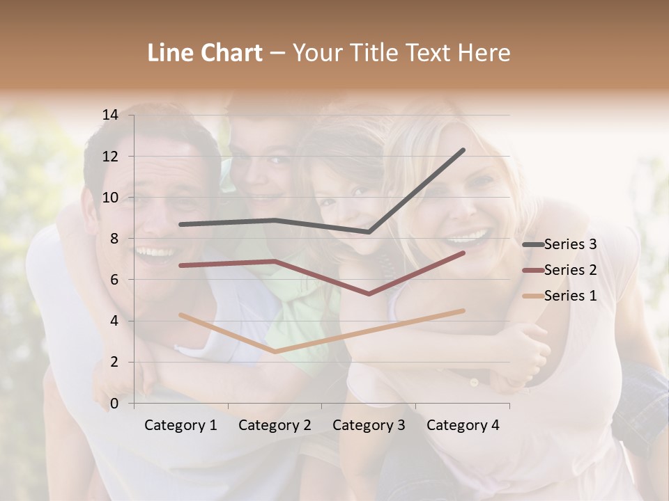 A Family Is Smiling For The Camera PowerPoint Template