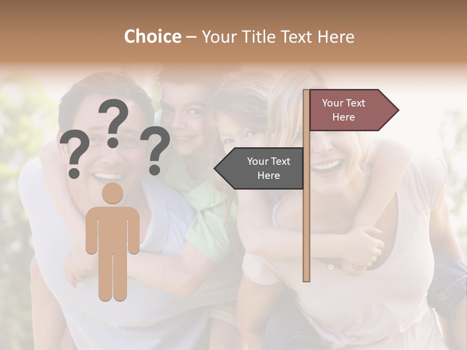A Family Is Smiling For The Camera PowerPoint Template