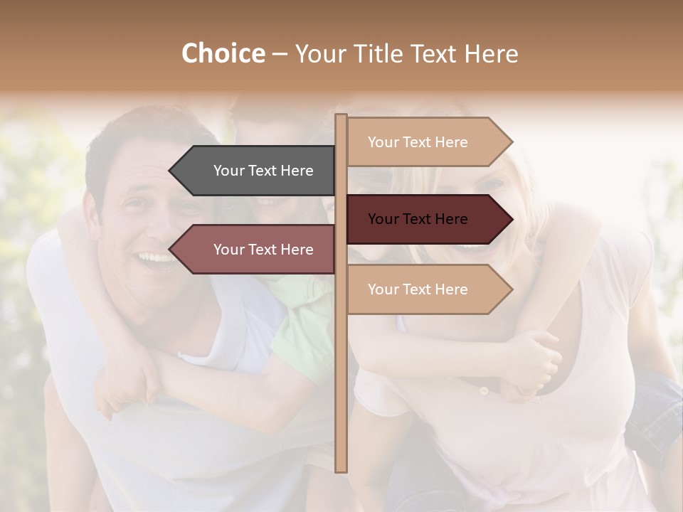 A Family Is Smiling For The Camera PowerPoint Template