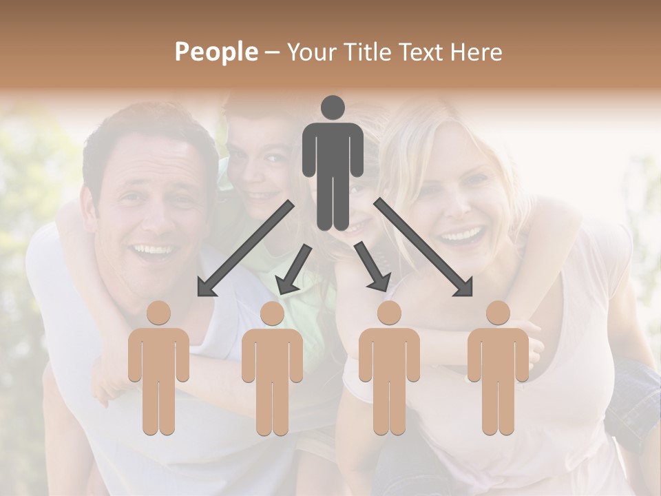 A Family Is Smiling For The Camera PowerPoint Template